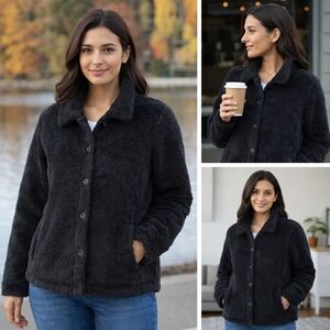 32 Degrees Charcoal Teddy Jacket for Women
